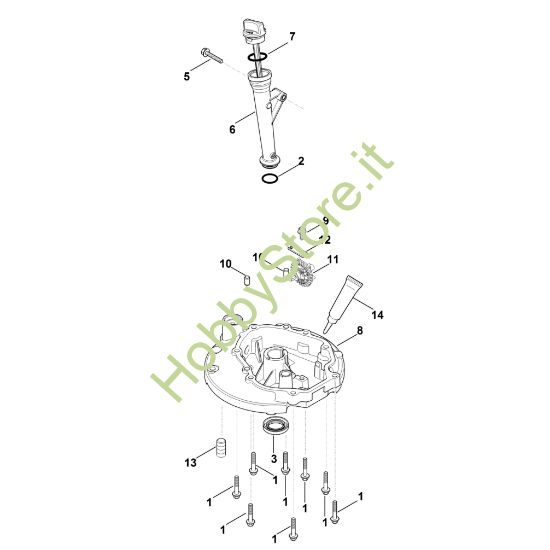 Picture of K - Sistema di lubrificazione, coppa dell'olio XT-800 (XT800-3087)